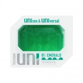 Зеленый мастурбатор-стимулятор Tenga Uni Emerald - Tenga - в Миассе купить с доставкой