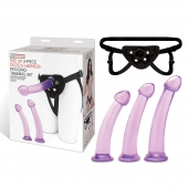 Тренировочный набор с тремя насадками Pegging Training Set - Lux Fetish - купить с доставкой в Миассе