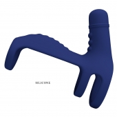 Синяя вибронасадка на пенис Vibrating Penis Sling - Baile - в Миассе купить с доставкой