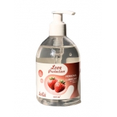 Лубрикант на водной снове Love Protection Strawberry с ароматом клубники - 300 мл. - Lola Games - купить с доставкой в Миассе