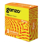 Ароматизированные презервативы Ganzo Juice - 3 шт. - Ganzo - купить с доставкой в Миассе