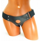 Трусики для страпона коричневого цвета - БДСМ Арсенал - купить с доставкой в Миассе