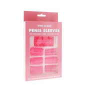 Набор из 7 розовых насадок на пенис ONE-A-DAY PENIS SLEEVES PINK - Seven Creations - в Миассе купить с доставкой