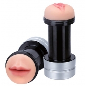 Двусторонний мастурбатор REALSTUFF 2 IN 1 HUMMER MOUTH   VAGINA - ротик и вагина - Dream Toys - в Миассе купить с доставкой