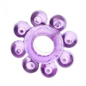 Мягкая фиолетовая гелевая насадка - Toyfa Basic - в Миассе купить с доставкой