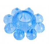 Голубая гелевая насадка-цветок - Toyfa Basic - в Миассе купить с доставкой