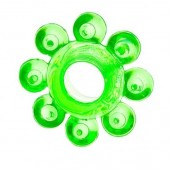 Зеленое эрекционное кольцо-цветок - Toyfa Basic - в Миассе купить с доставкой