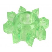 Зеленое эрекционное кольцо-звезда - Toyfa Basic - в Миассе купить с доставкой