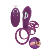 Фиолетовая эрекционная вибронасадка Halo Halo C-Ring Sleeve - Toy Joy - в Миассе купить с доставкой