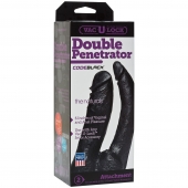 Черная насадка-фаллоимитатор для двойной стимуляции Double Penetrator - 16 см. - Doc Johnson - купить с доставкой в Миассе