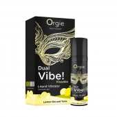 Съедобный жидкий вибратор Dual Vibe! со вкусом лимонного джина с тоником - 15 мл. - ORGIE - купить с доставкой в Миассе