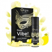 Съедобный жидкий вибратор Dual Vibe! со вкусом лимонного джина с тоником - 15 мл. - ORGIE - купить с доставкой в Миассе