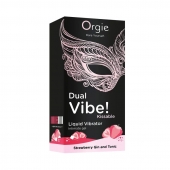 Съедобный жидкий вибратор Dual Vibe! со вкусом клубничного джина с тоником - 15 мл. - ORGIE - купить с доставкой в Миассе