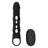 Черная насадка-удлинитель Vibrating Extender With Remote с вибрацией - Dream Toys - в Миассе купить с доставкой