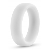 Белое люминесцентное эрекционное кольцо Silicone Glo Cock Ring - Blush Novelties - в Миассе купить с доставкой