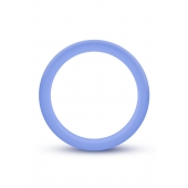 Голубое люминесцентное кольцо Silicone Glo Cock Ring - Blush Novelties - в Миассе купить с доставкой