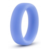 Голубое люминесцентное кольцо Silicone Glo Cock Ring - Blush Novelties - в Миассе купить с доставкой