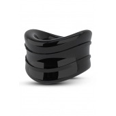 Черное эрекционное кольцо на мошонку Beef Ball Stretcher Snug - Blush Novelties - в Миассе купить с доставкой