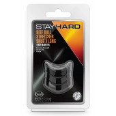 Черное эрекционное кольцо на мошонку Beef Ball Stretcher Snug X Long - Blush Novelties - в Миассе купить с доставкой