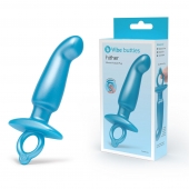 Голубая анальная пробка для массажа простаты Hither Silicone Prostate Plug - 14,3 см. - b-Vibe - в Миассе купить с доставкой