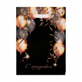 Пакет с вырубной ручкой и принтом в виде шариков (30х40 см) - Сима-Ленд - купить с доставкой в Миассе