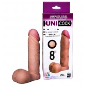 Фаллическая насадка для страпона UNICOCK 8  - 20 см. - LOVETOY (А-Полимер) - купить с доставкой в Миассе