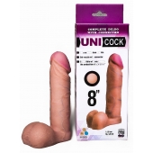Фаллическая насадка для страпона UNICOCK 8  - 20 см. - LOVETOY (А-Полимер) - купить с доставкой в Миассе