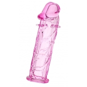Розовая насадка фаллической формы - 12,5 см. - A-toys - в Миассе купить с доставкой