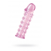 Розовая насадка на пенис с шипами - 12,5 см. - A-toys - в Миассе купить с доставкой