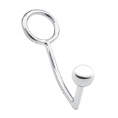 Кольцо на пенис с анальным стимулятором Stainless Steel Anal Hook   Cock Ring - BlueLine - в Миассе купить с доставкой