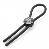 Тёмно-серое эрекционное кольцо с зажимом Again and Again Adjustable Cock Ring - Fifty Shades of Grey - в Миассе купить с доставкой