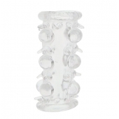Прозрачная насадка на пенис с шипами и бугорками JELLY JOY LUST CLUSTER CLEAR - Dream Toys - в Миассе купить с доставкой