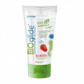Гель-смазка на водной основе с ароматом клубники BioGlide - 80 мл. - Joy Division - купить с доставкой в Миассе