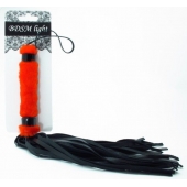 Нежная плеть с красным мехом BDSM Light - 43 см. - БДСМ Арсенал - купить с доставкой в Миассе