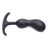 Черный массажер простаты с утяжелителями Premium Silicone Weighted Prostate Plug Medium - 16,3 см. - XR Brands - в Миассе купить с доставкой