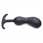 Черный массажер простаты с утяжелителями Premium Silicone Weighted Prostate Plug Large - 18,8 см. - XR Brands - в Миассе купить с доставкой