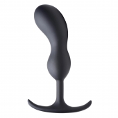 Черный массажер простаты с утяжелителями Premium Silicone Weighted Prostate Plug Large - 18,8 см. - XR Brands - в Миассе купить с доставкой