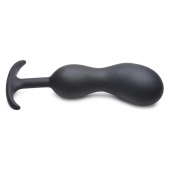 Черный массажер простаты с утяжелителями Premium Silicone Weighted Prostate Plug XL - 20,8 см. - XR Brands - в Миассе купить с доставкой