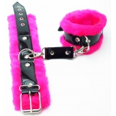 Оковы на ноги с розовым мехом BDSM Light - БДСМ Арсенал - купить с доставкой в Миассе