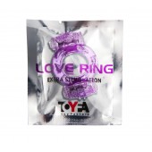 Фиолетовое виброкольцо с двумя вибропульками - Toyfa Basic - в Миассе купить с доставкой