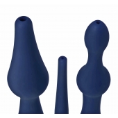 Набор из 3 универсальных насадок для анального душа Universal 3 Piece Silicone Enema Attachment Set - XR Brands - купить с доставкой в Миассе