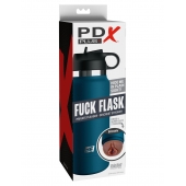 Смуглый мастурбатор-вагина в синей колбе F*ck Flask - Pipedream - в Миассе купить с доставкой