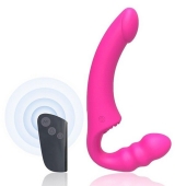 Розовый безремневой страпон Straples Strap-On Dildo - Erokay - купить с доставкой в Миассе