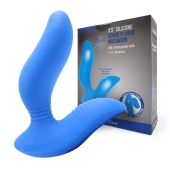 Синий вибромассажер простаты 3,5’’ Curve P-spot Massager - 12 см. - Erokay - в Миассе купить с доставкой