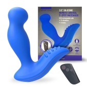 Синий вибромассажер простаты 3,5’’ Remote Control P-spot Massager - 12,5 см. - Erokay - в Миассе купить с доставкой