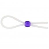 Прозрачное лассо с фиолетовой бусиной SILICONE COCK RING WITH BEAD LAVENDER - NMC - в Миассе купить с доставкой