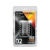 Прозрачная насадка на пенис с шишечками STAY HARD COCK SLEEVE 02 CLEAR - Blush Novelties - в Миассе купить с доставкой
