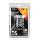 Прозрачная насадка с капельками STAY HARD COCK SLEEVE 05 CLEAR - Blush Novelties - в Миассе купить с доставкой