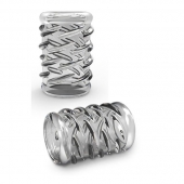 Прозрачная насадка с объёмными чёрточками STAY HARD COCK SLEEVE 06 CLEAR - Blush Novelties - в Миассе купить с доставкой