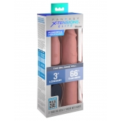 Телесная вибронасадка на член 3  Vibrating Mega X-tension with Remote - 22,9 см. - Pipedream - в Миассе купить с доставкой